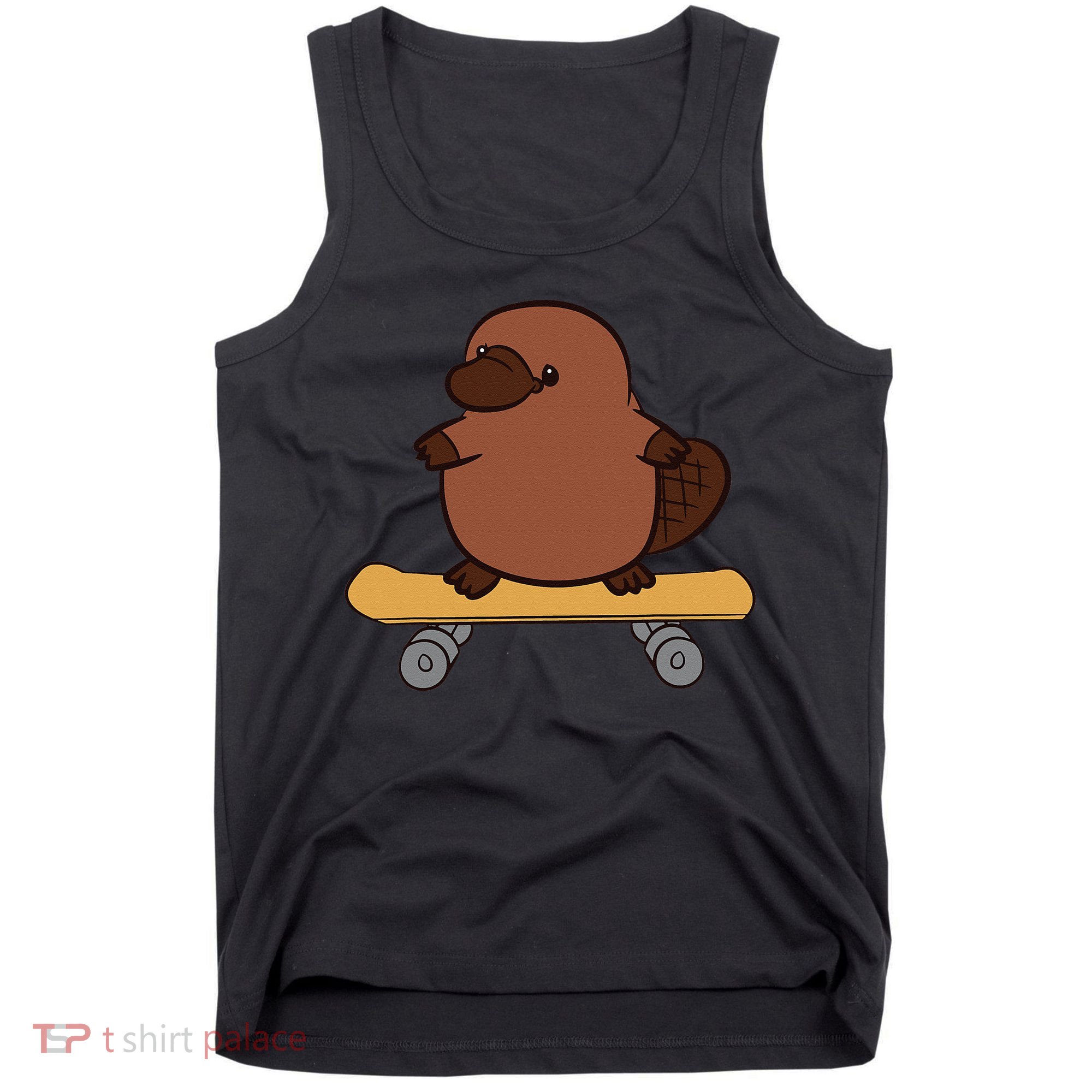 Platypus Skateboard Cute Skateboarding Platypus Tank Top