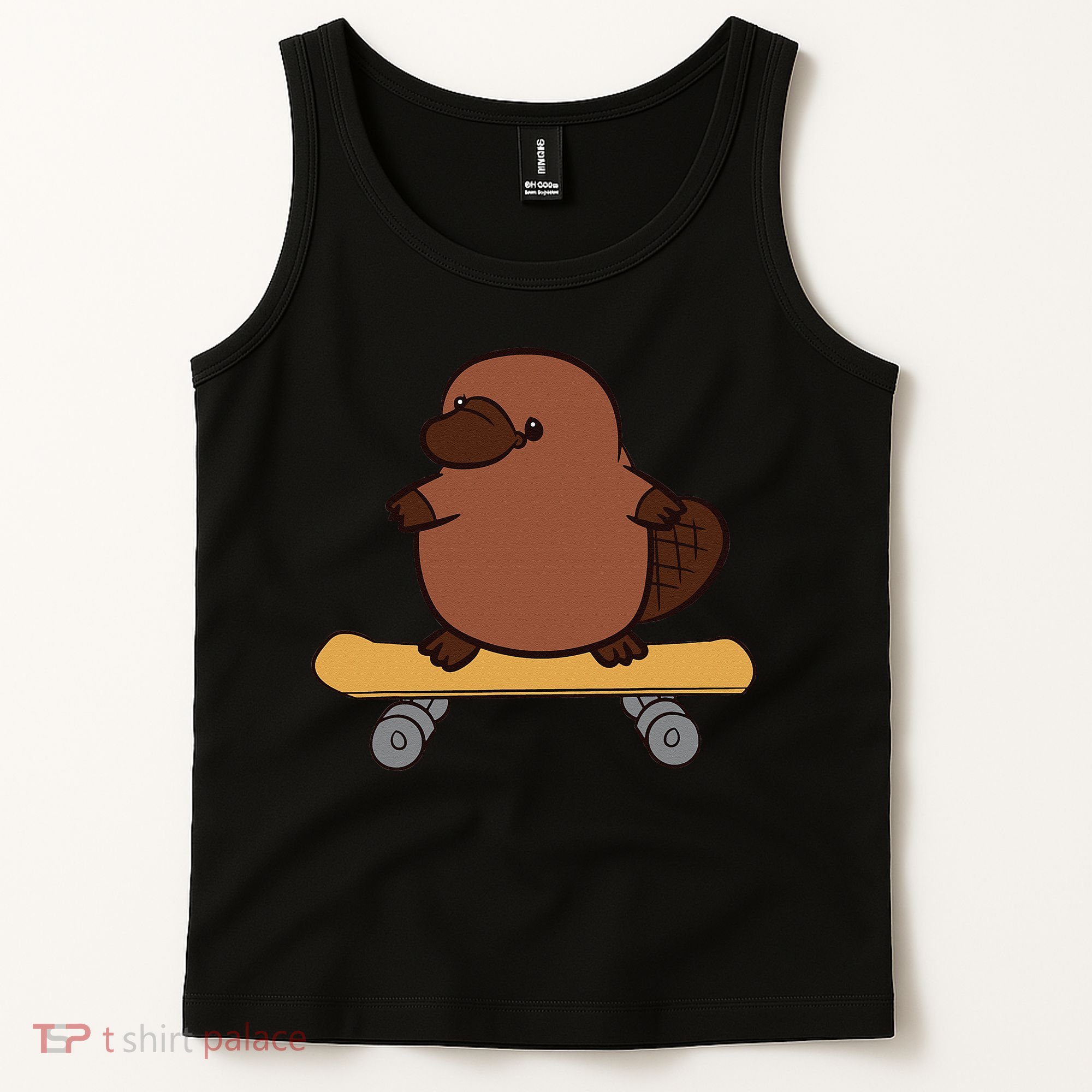Platypus Skateboard Cute Skateboarding Platypus Tank Top