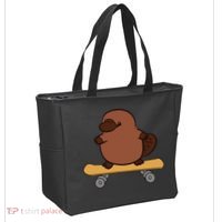 Platypus Skateboard Cute Skateboarding Platypus Tote Bag thumb 2