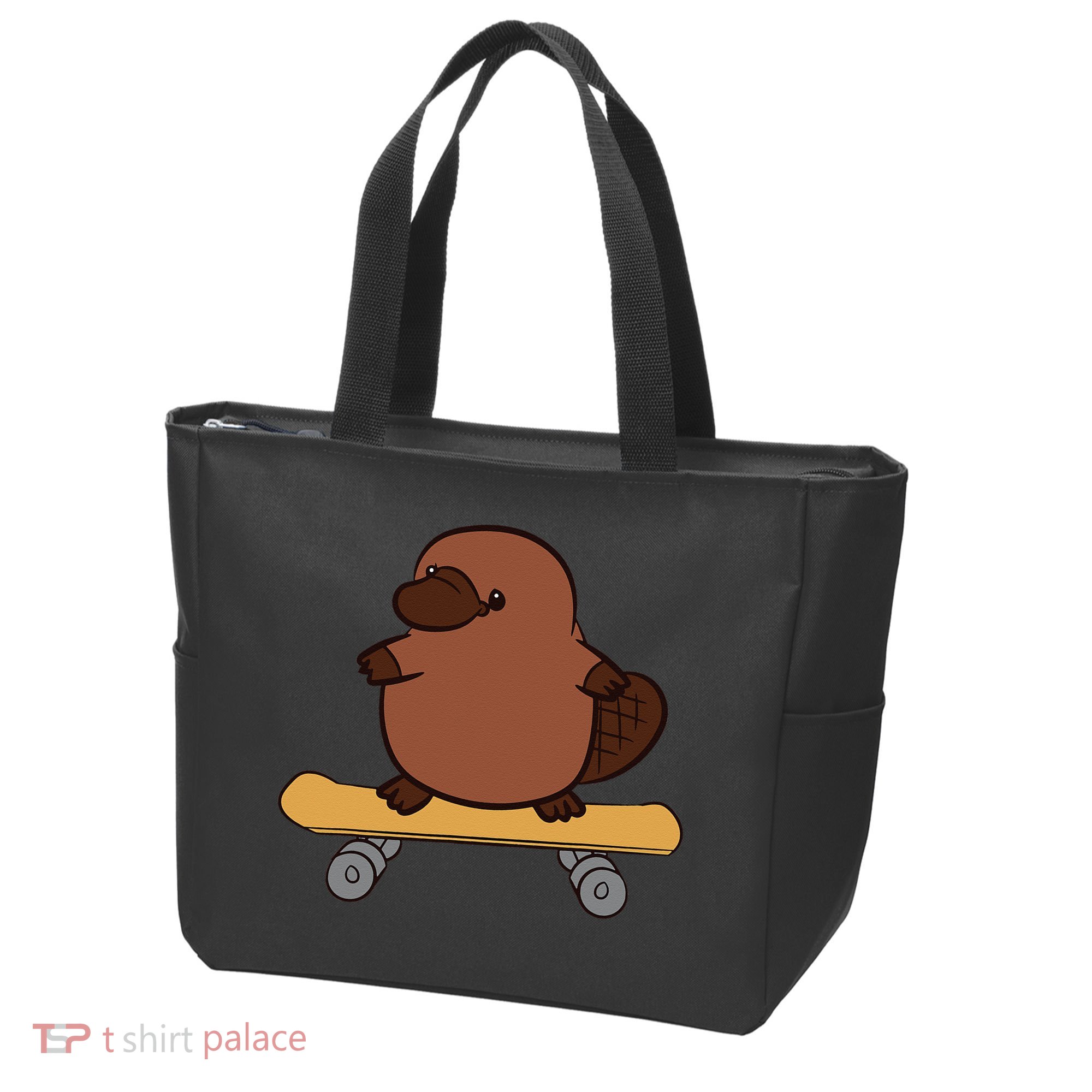 Platypus Skateboard Cute Skateboarding Platypus Tote Bag