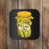 Pickle Slut Canned Pickles Pickle Lovers Pickle Art Coaster thumb 0