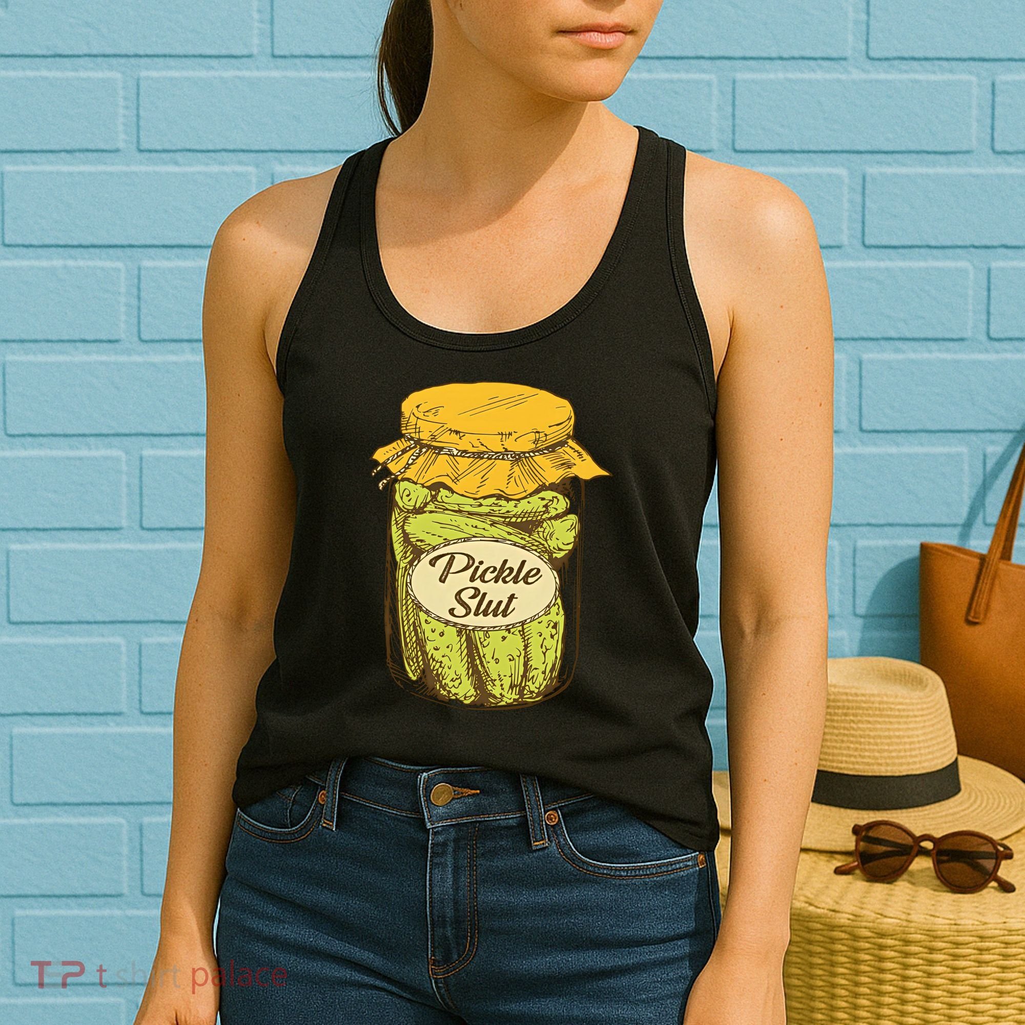 Pickle Slut Canned Pickles Pickle Lovers Pickle Art Women's Tank Top
