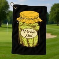 Pickle Slut Canned Pickles Pickle Lovers Pickle Art Golf Towel thumb 1