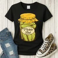Pickle Slut Canned Pickles Pickle Lovers Pickle Art Women's T-Shirt thumb 3