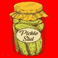 Pickle Slut Canned Pickles Pickle Lovers Pickle Art Santa Hat thumb 1