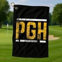 Pittsburgh Steel City Pennsylvania 412 Home Golf Towel thumb 1