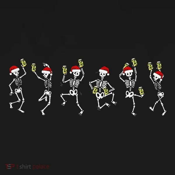 Pickle Santa Christmas Skeleton Dance Canning Pickle Jar Ornament