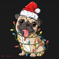 Pug Santa Christmas Tree Lights Xmas Boys Pugmas Dog Dogmas Cool Gift Doggie Tank thumb 4
