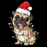 Pug Santa Christmas Tree Lights Xmas Boys Pugmas Dog Dogmas Cool Gift Coffee Mug thumb 5