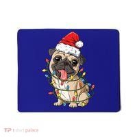 Pug Santa Christmas Tree Lights Xmas Boys Pugmas Dog Dogmas Cool Gift Mousepad thumb 0