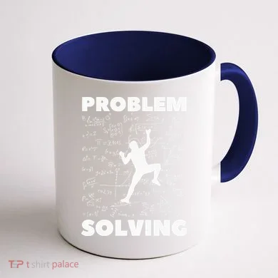 Problem Solving Climber Gift Rock Climbing Bouldering Pun Coffee Mug back