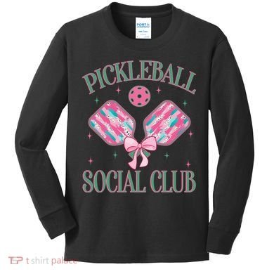 Pickleball Social Club Kids Long Sleeve Shirt