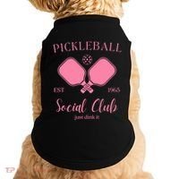 Pickleball Social Club Just Dink It Cute Pickleball Lover Gift Doggie Tank thumb 0
