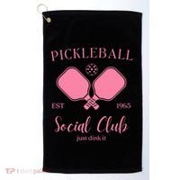 Pickleball Social Club Just Dink It Cute Pickleball Lover Gift Golf Towel thumb 0