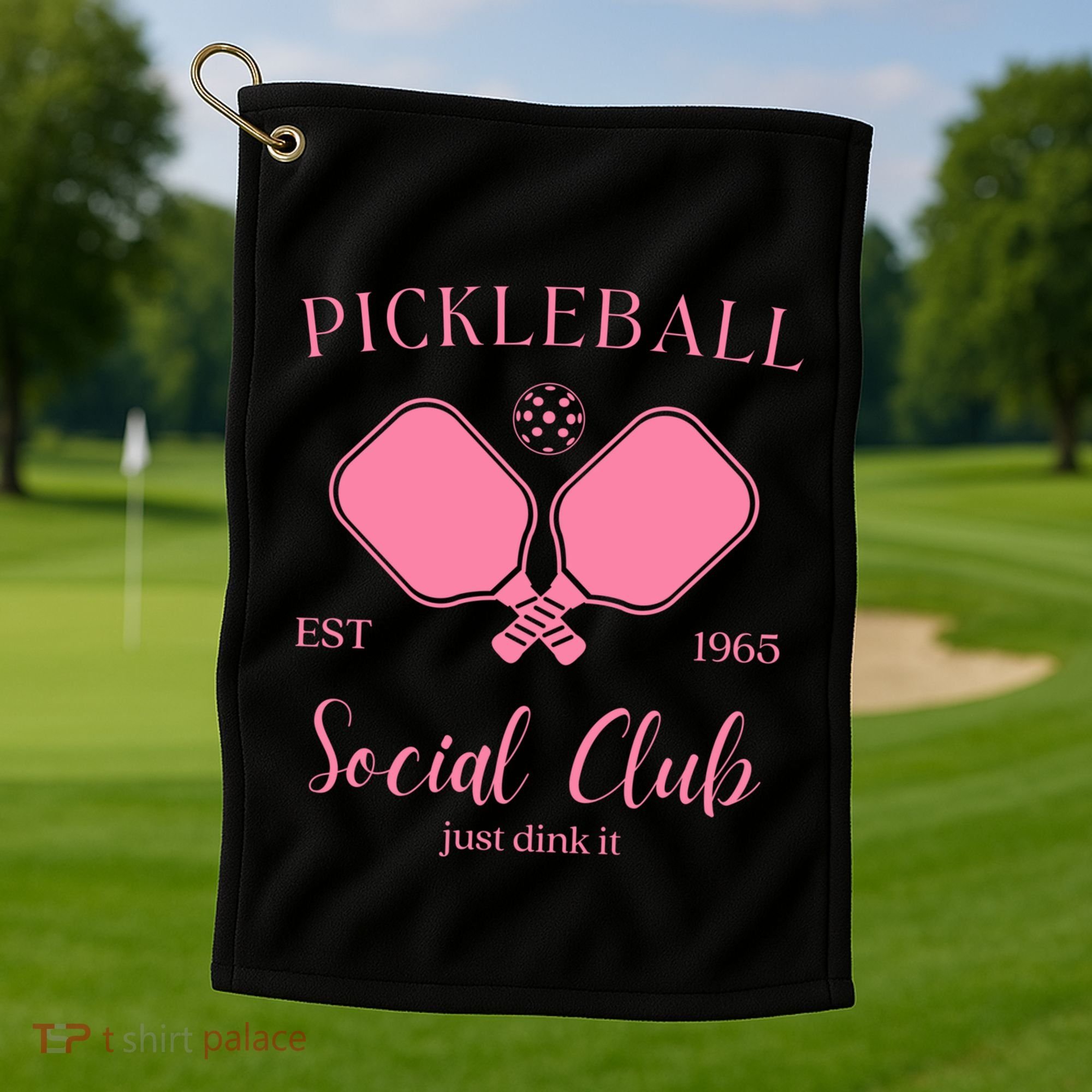 Pickleball Social Club Just Dink It Cute Pickleball Lover Gift Golf Towel