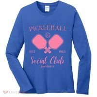 Pickleball Social Club Just Dink It Cute Pickleball Lover Gift Women's Long Sleeve Shirt thumb 0