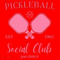 Pickleball Social Club Just Dink It Cute Pickleball Lover Gift Santa Hat thumb 1