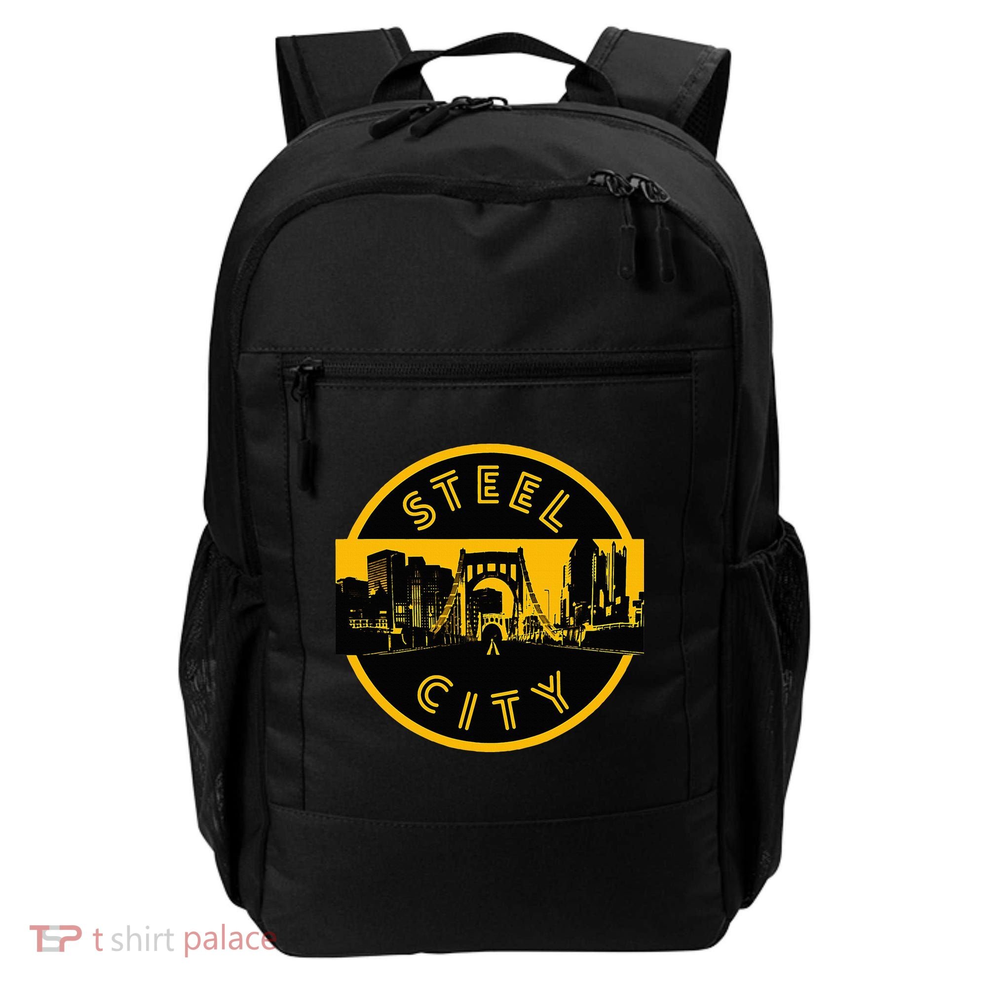 Pittsburgh Steel City Retro Skyline Bridge Pride Backpack