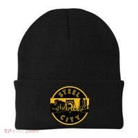 Pittsburgh Steel City Retro Skyline Bridge Pride Beanie thumb 0