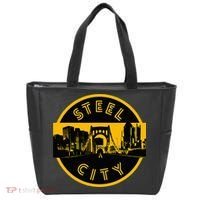 Pittsburgh Steel City Retro Skyline Bridge Pride Tote Bag thumb 0