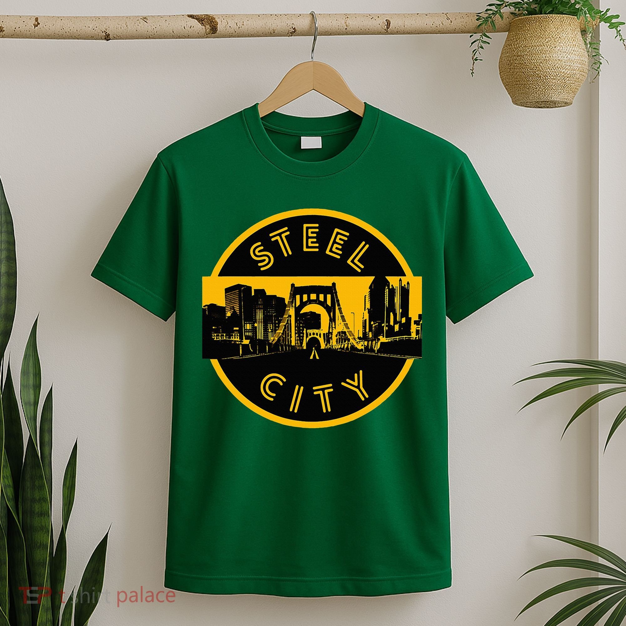 Pittsburgh Steel City Retro Skyline Bridge Pride T-Shirt