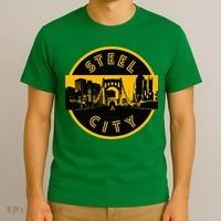 Pittsburgh Steel City Retro Skyline Bridge Pride T-Shirt thumb 3