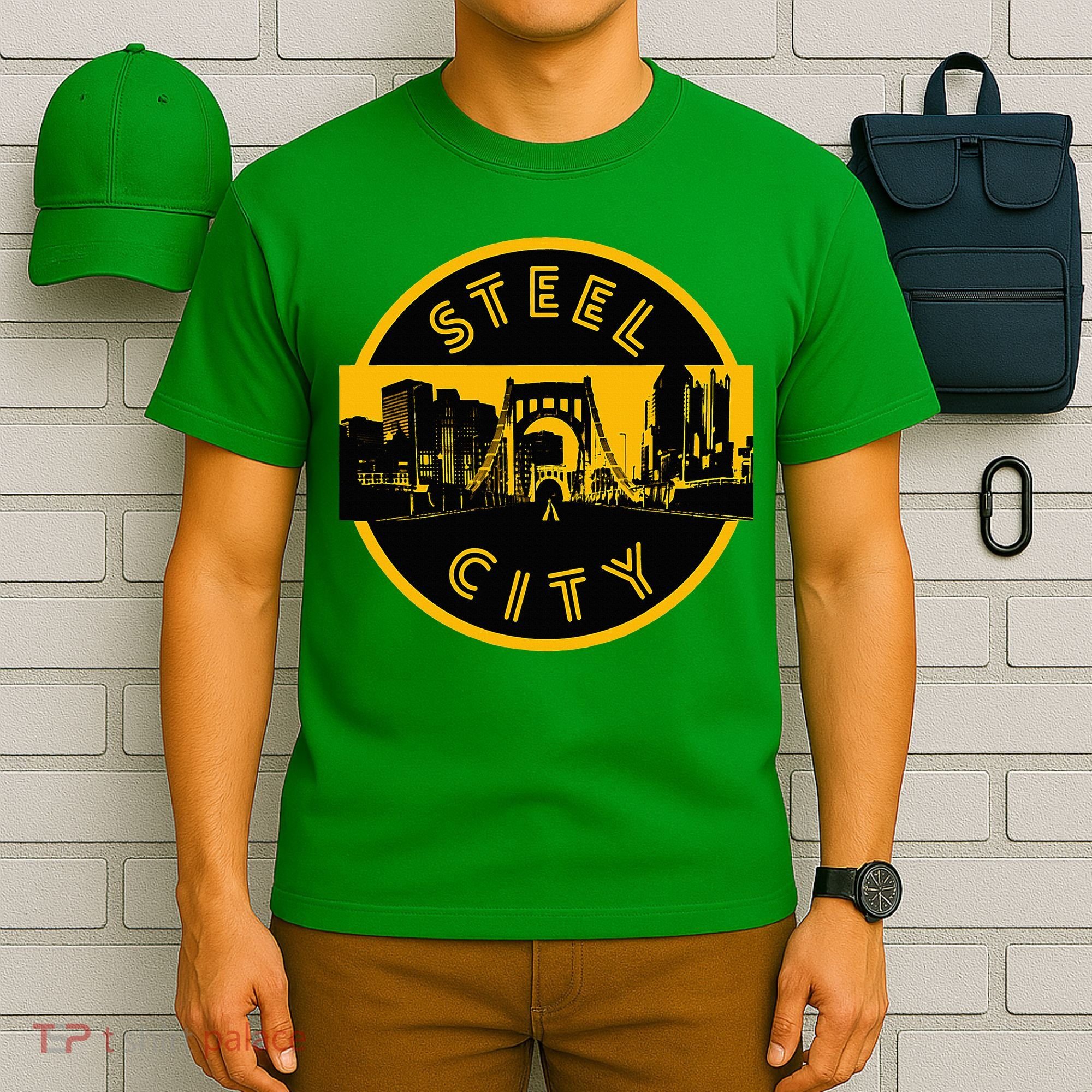 Pittsburgh Steel City Retro Skyline Bridge Pride T-Shirt