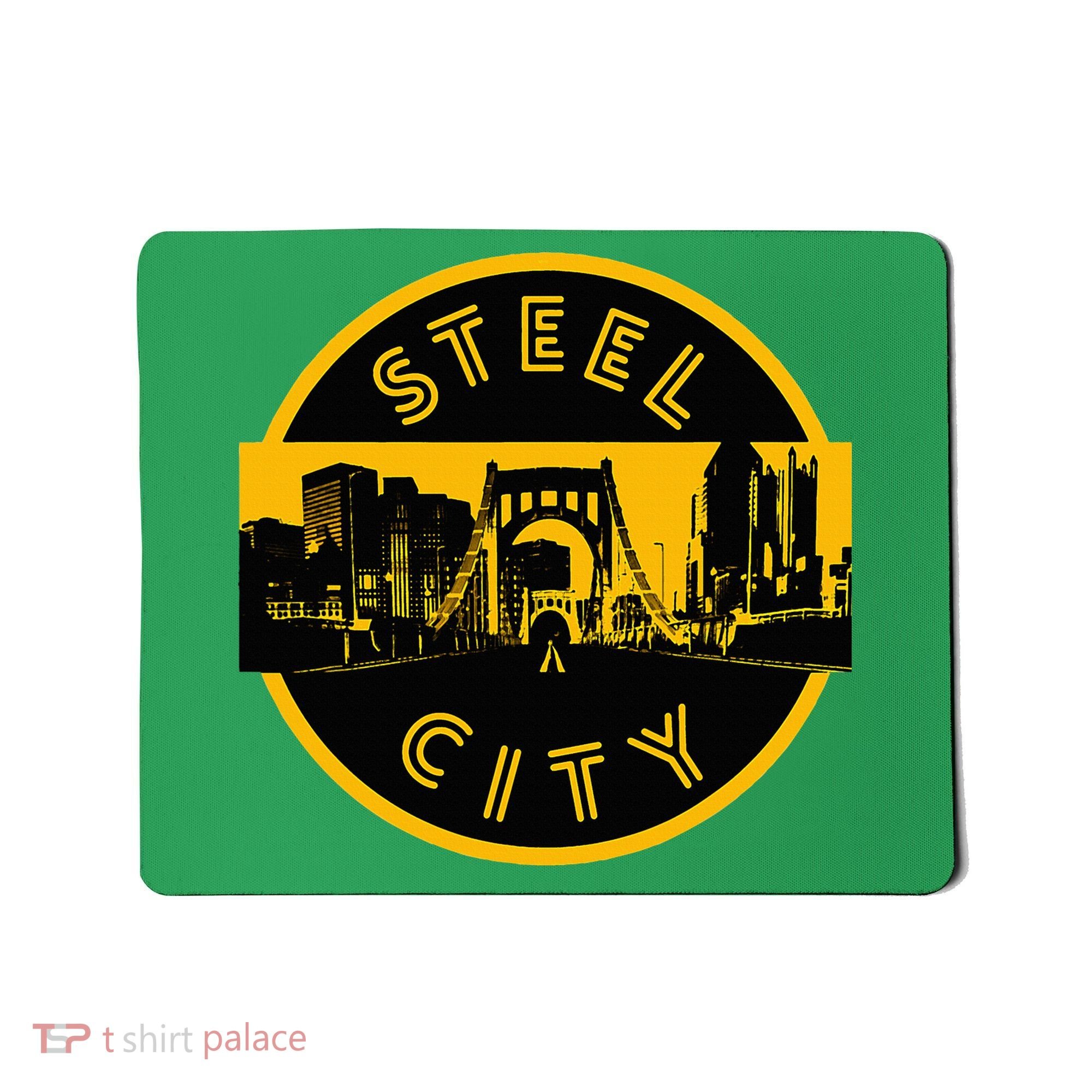 Pittsburgh Steel City Retro Skyline Bridge Pride Mousepad
