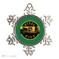 Pittsburgh Steel City Retro Skyline Bridge Pride Ornament thumb 0