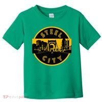 Pittsburgh Steel City Retro Skyline Bridge Pride Toddler T-Shirt thumb 0