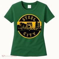 Pittsburgh Steel City Retro Skyline Bridge Pride Women's T-Shirt thumb 0