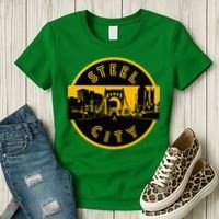 Pittsburgh Steel City Retro Skyline Bridge Pride Women's T-Shirt thumb 3