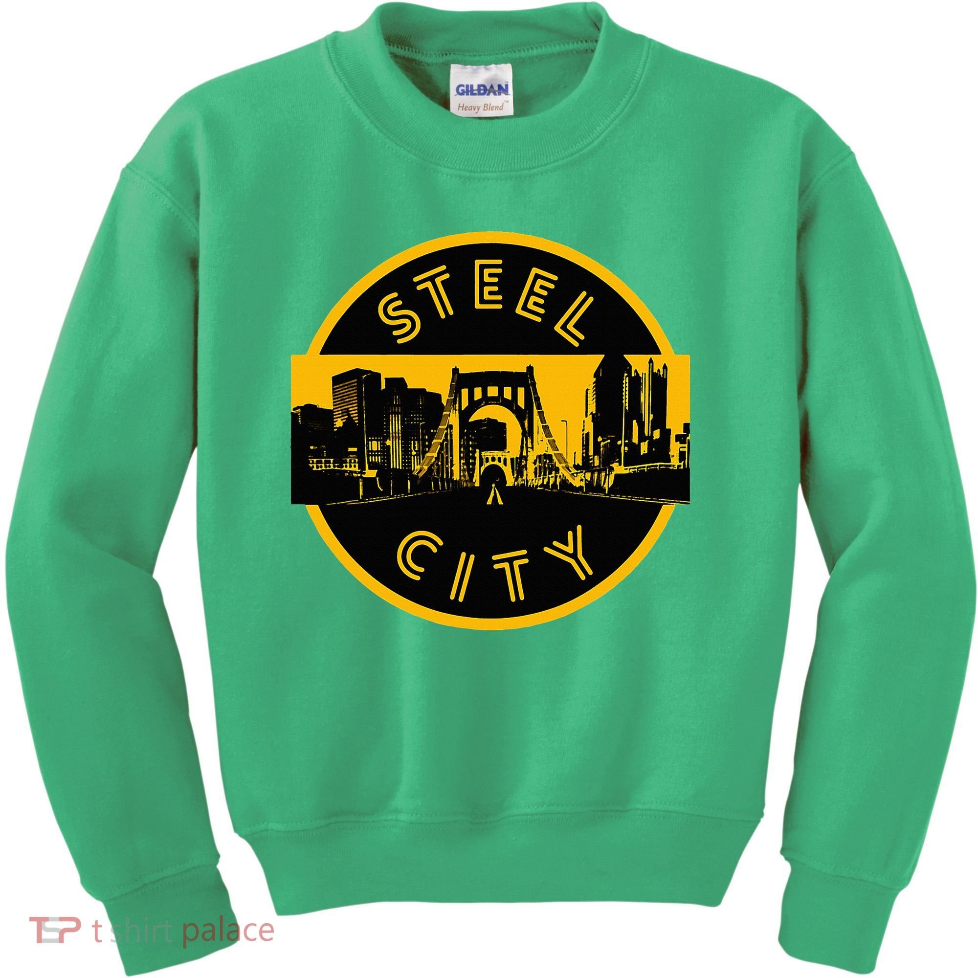 Pittsburgh Steel City Retro Skyline Bridge Pride Kids Sweatshirt