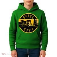 Pittsburgh Steel City Retro Skyline Bridge Pride Kids Hoodie thumb 4
