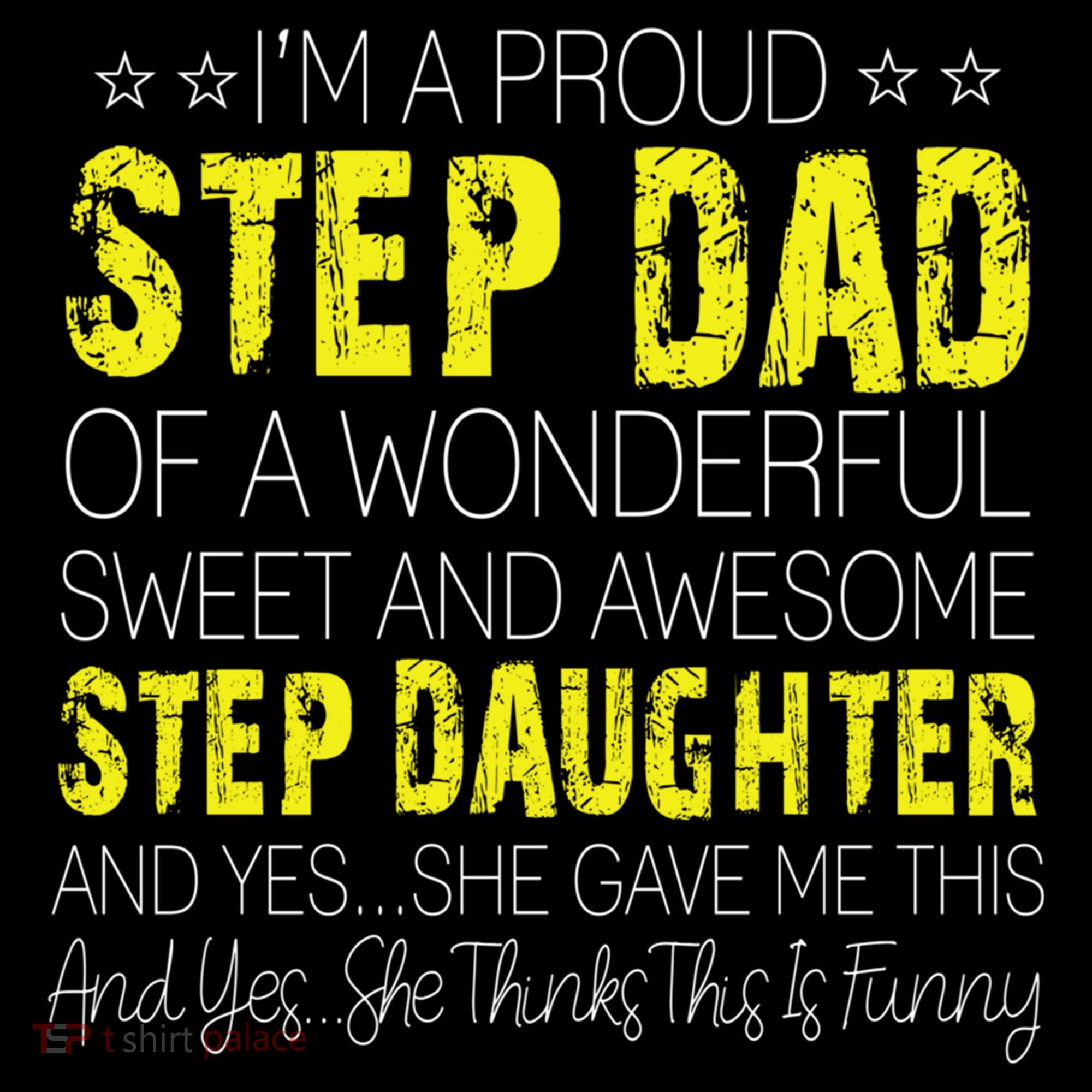 Proud Step Dad Father Day Gift For Stepdad From Stepdaughter Gift Doggie Tank