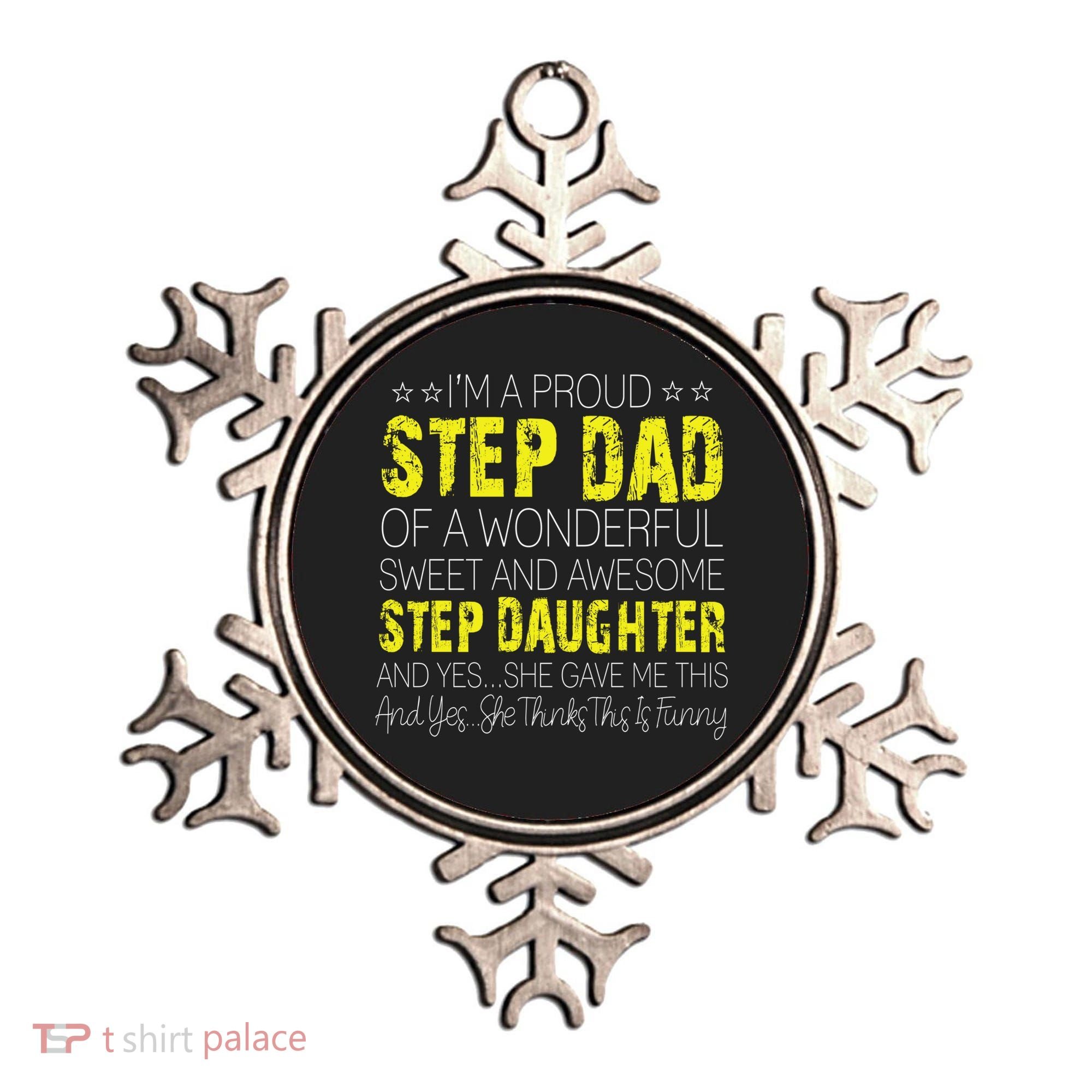 Proud Step Dad Father Day Gift For Stepdad From Stepdaughter Gift Ornament