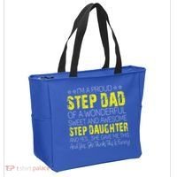 Proud Step Dad Father Day Gift For Stepdad From Stepdaughter Gift Tote Bag thumb 2