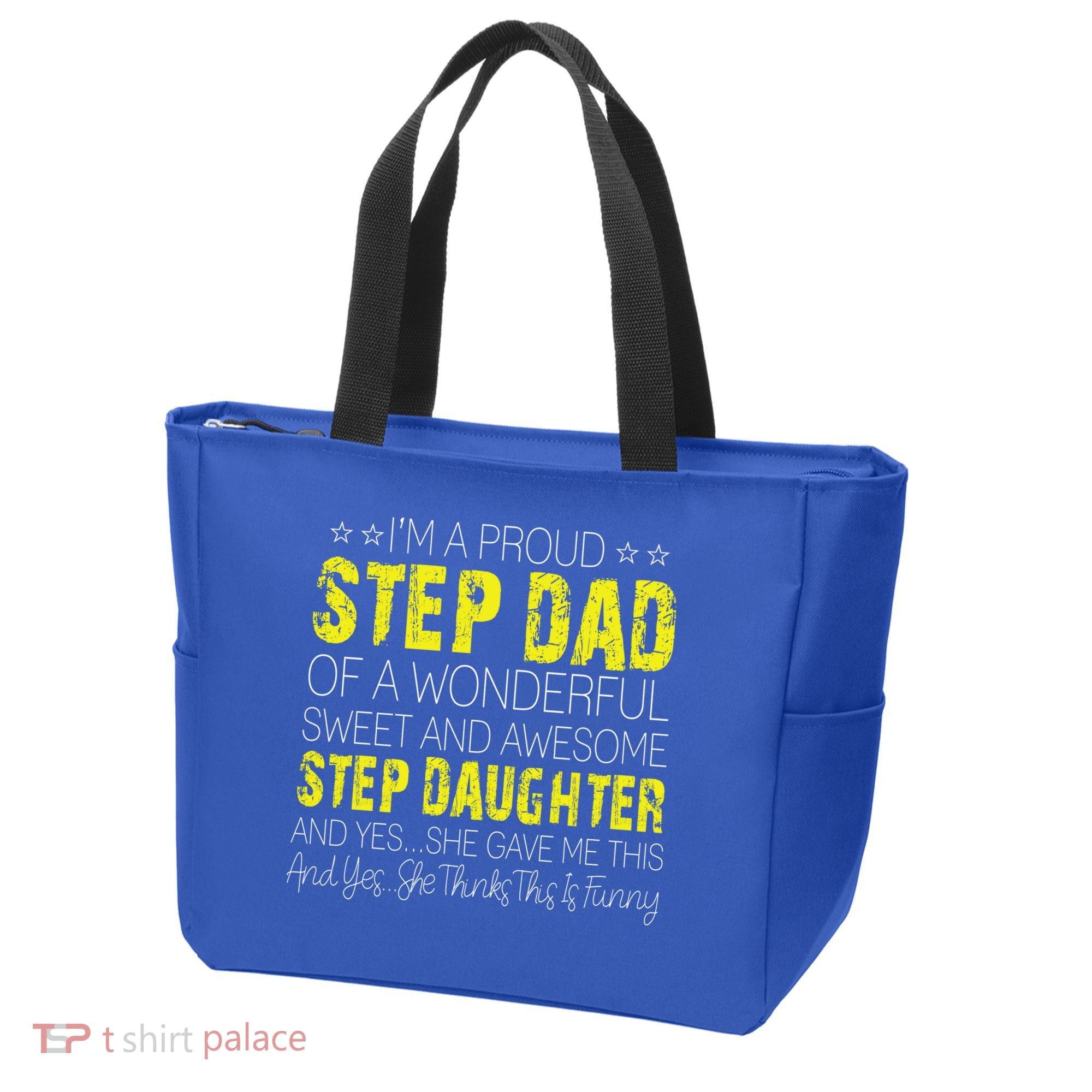 Proud Step Dad Father Day Gift For Stepdad From Stepdaughter Gift Tote Bag