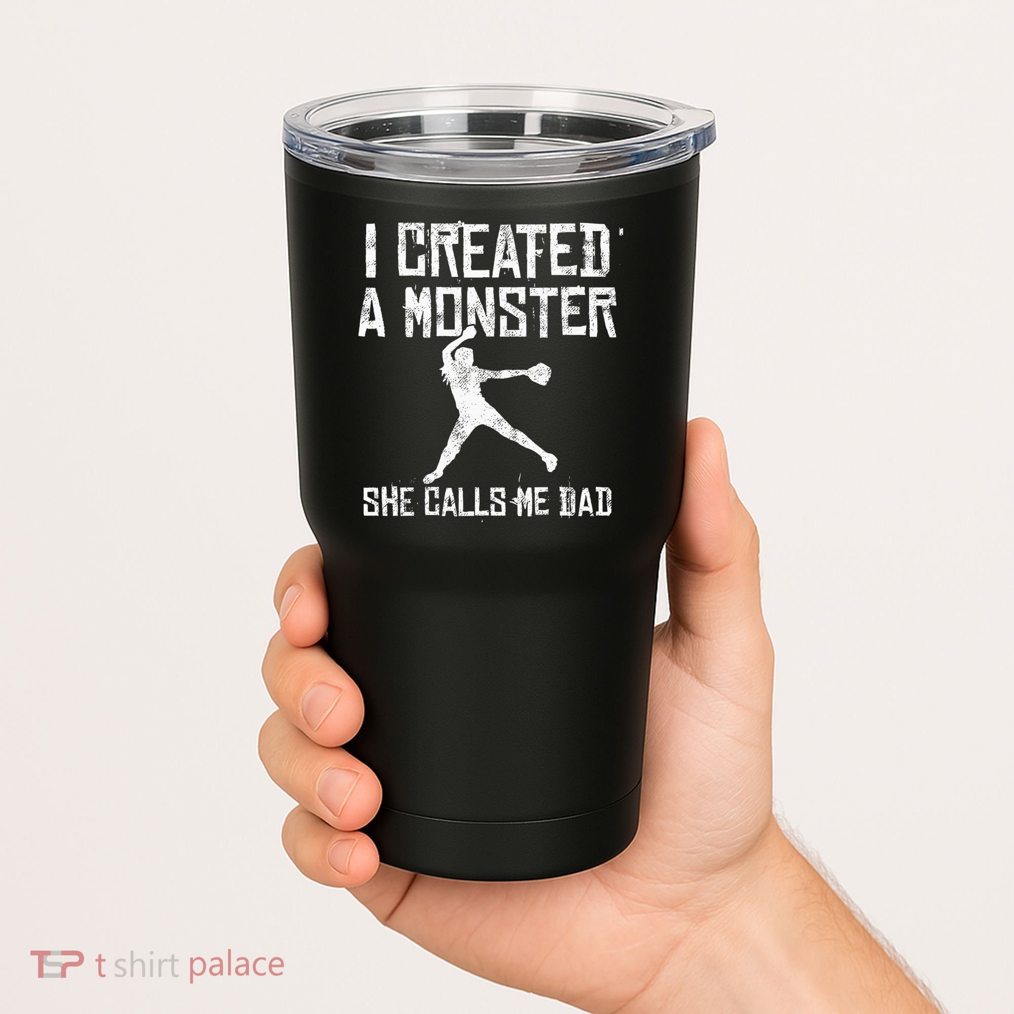 Proud Softball Dad I Created A Monster She Calls Me Dad Tumbler