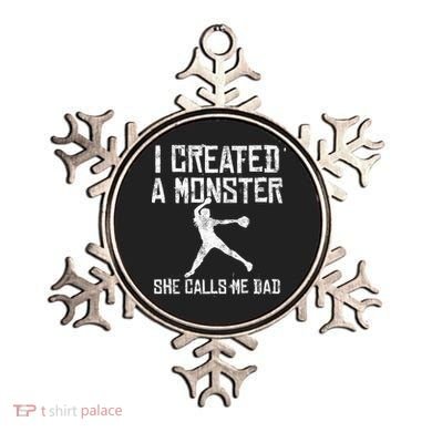 Proud Softball Dad I Created A Monster She Calls Me Dad Ornament