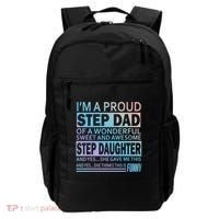 Proud Step Dad Father Day Gift For Stepdad From Stepdaughter Gift Backpack thumb 0