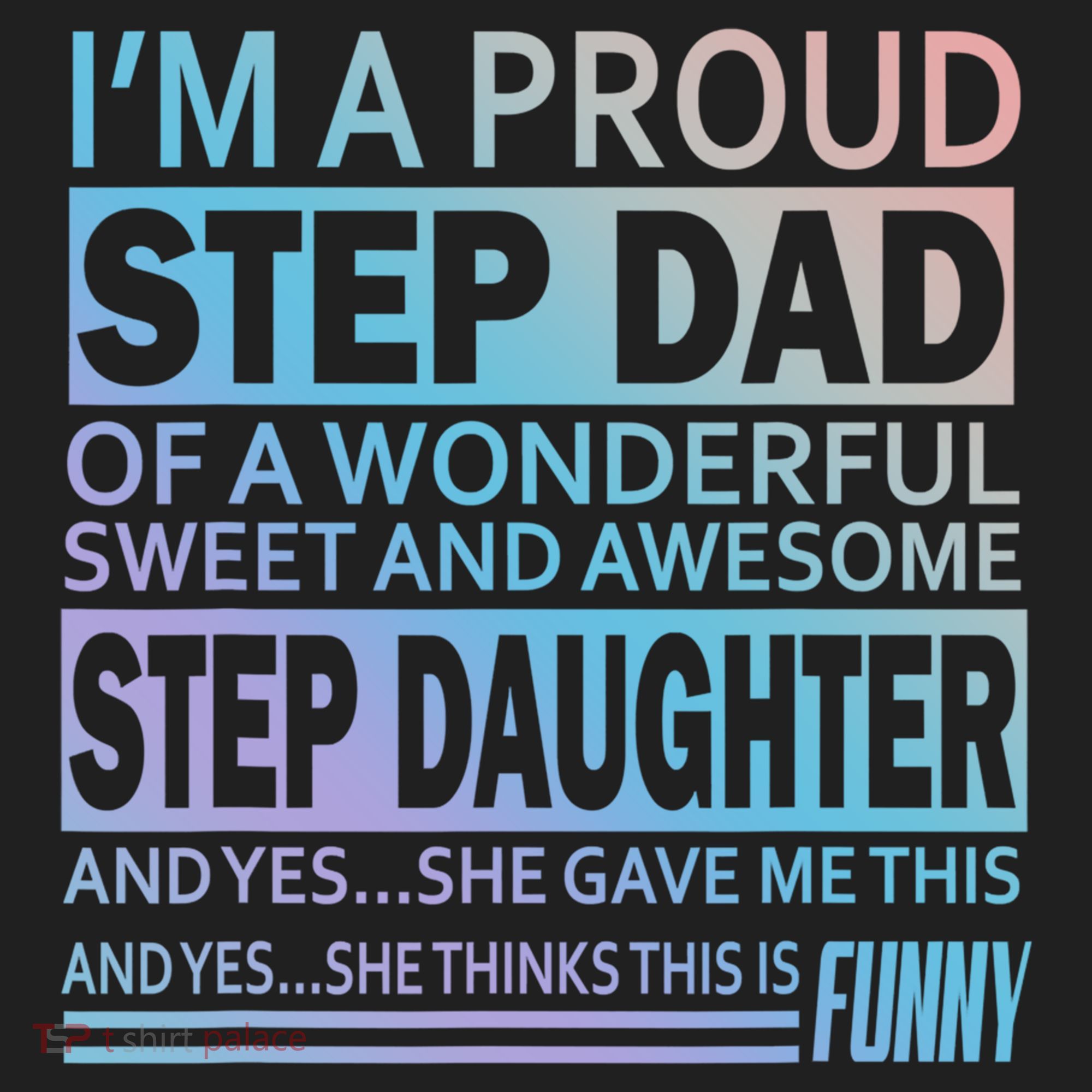 Proud Step Dad Father Day Gift For Stepdad From Stepdaughter Gift Golf Towel