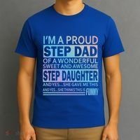 Proud Step Dad Father Day Gift For Stepdad From Stepdaughter Gift T-Shirt thumb 3