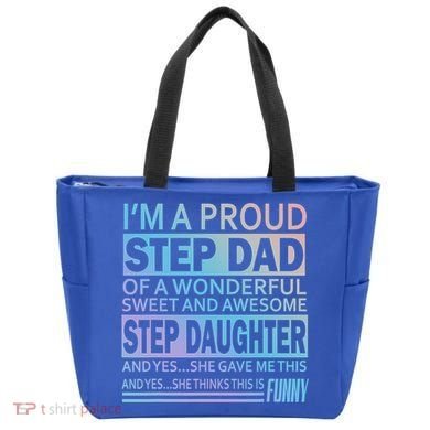 Proud Step Dad Father Day Gift For Stepdad From Stepdaughter Gift Tote Bag