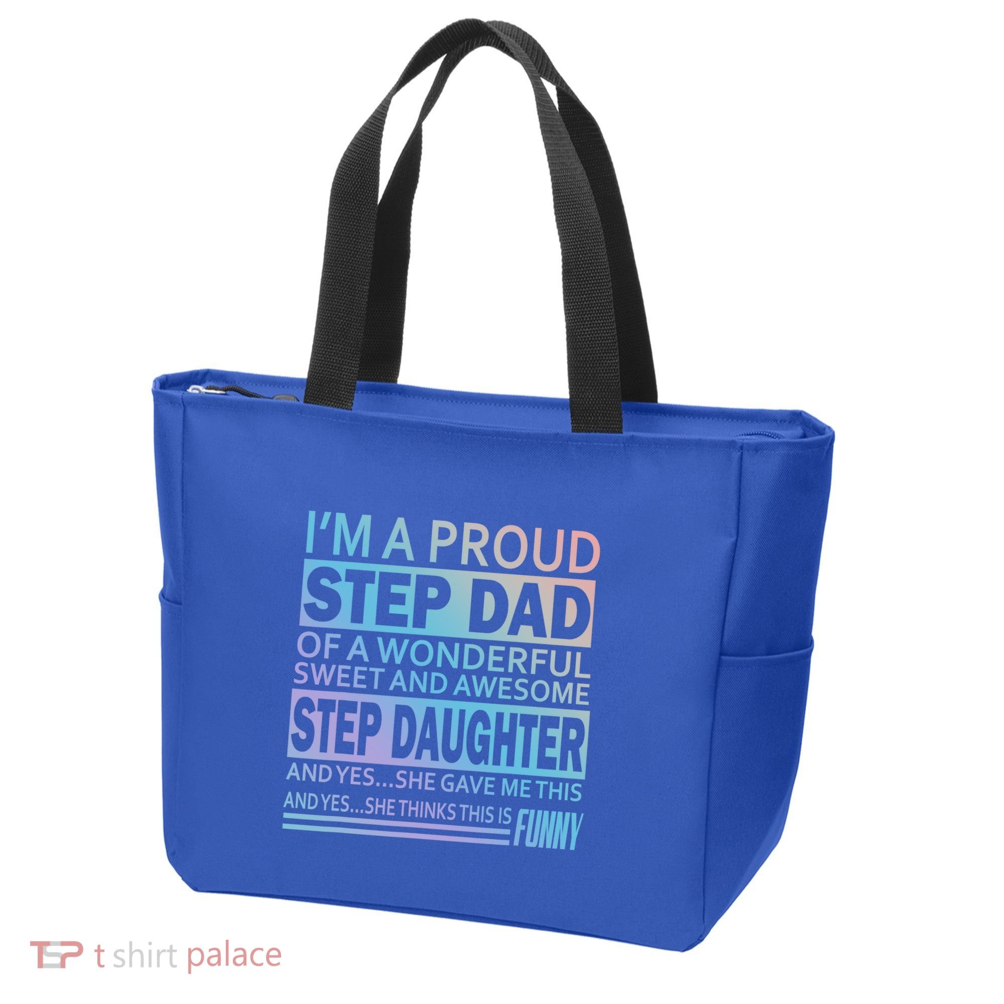 Proud Step Dad Father Day Gift For Stepdad From Stepdaughter Gift Tote Bag