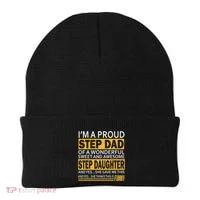 Proud Step Dad Father Day Gift For Stepdad From Stepdaughter Beanie thumb 0