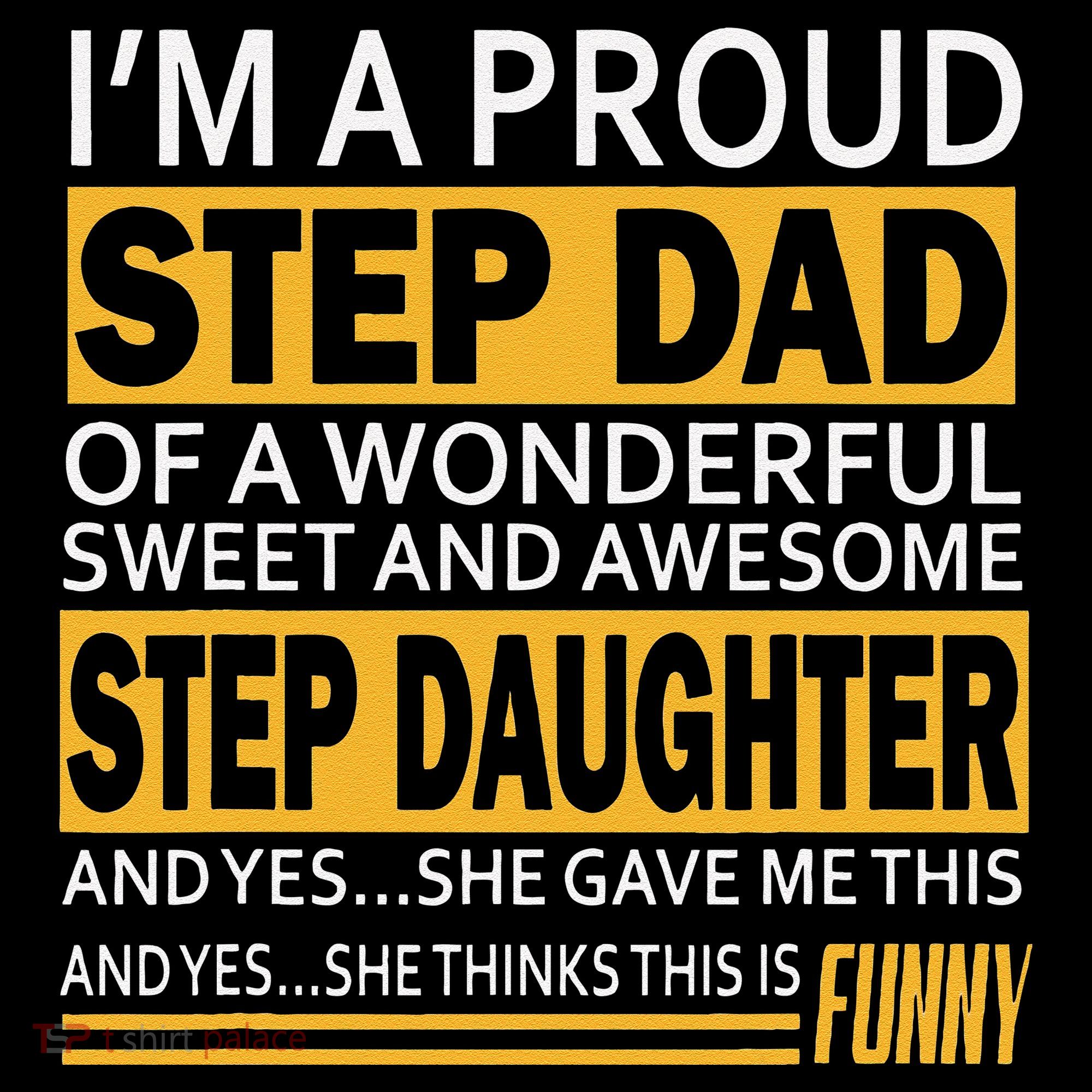 Proud Step Dad Father Day Gift For Stepdad From Stepdaughter Coaster