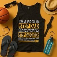 Proud Step Dad Father Day Gift For Stepdad From Stepdaughter Tank Top thumb 4