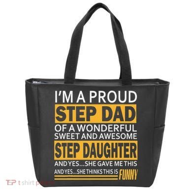 Proud Step Dad Father Day Gift For Stepdad From Stepdaughter Tote Bag