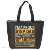 Proud Step Dad Father Day Gift For Stepdad From Stepdaughter Tote Bag thumb 0